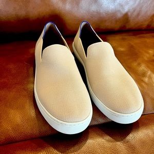 Rothy’s The Original Slip-On Sneakers in sand color. In Excellent condition.